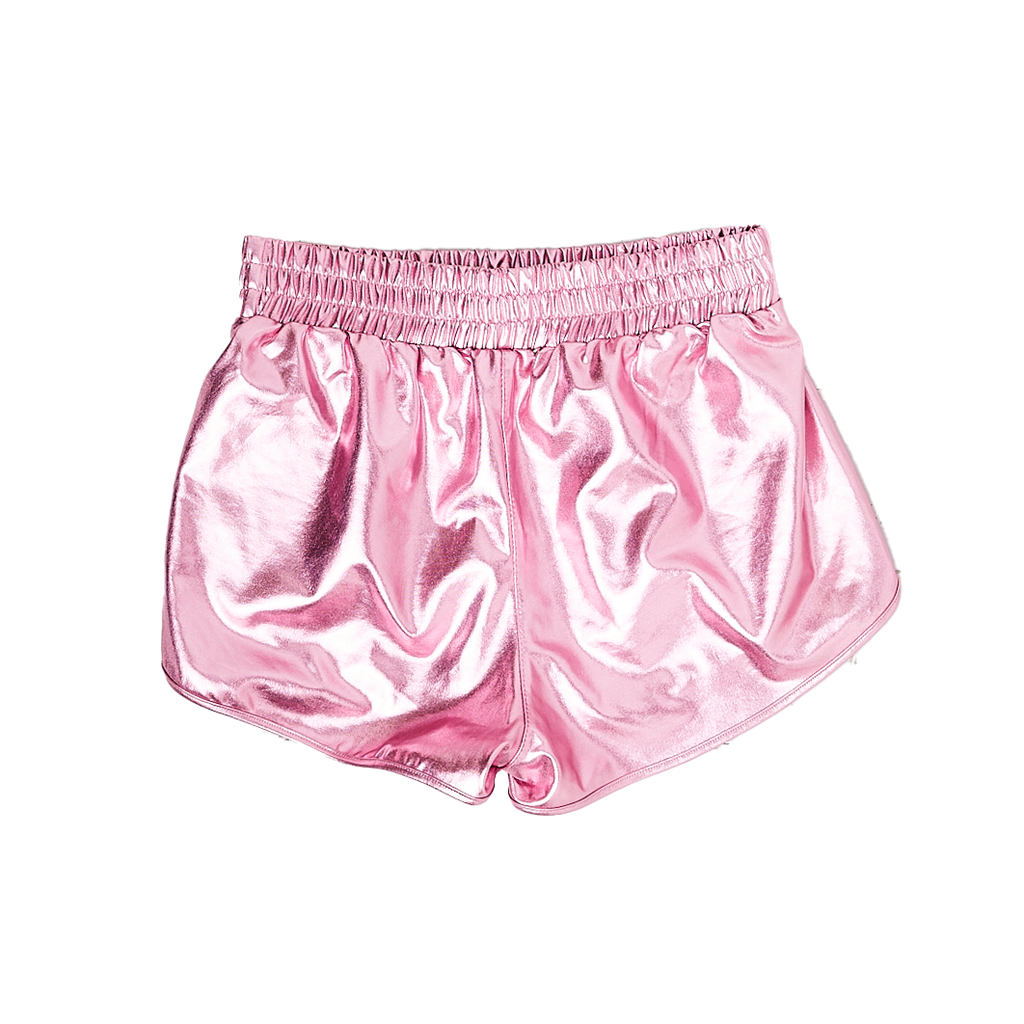 Pink Metallic Shorts - Size S