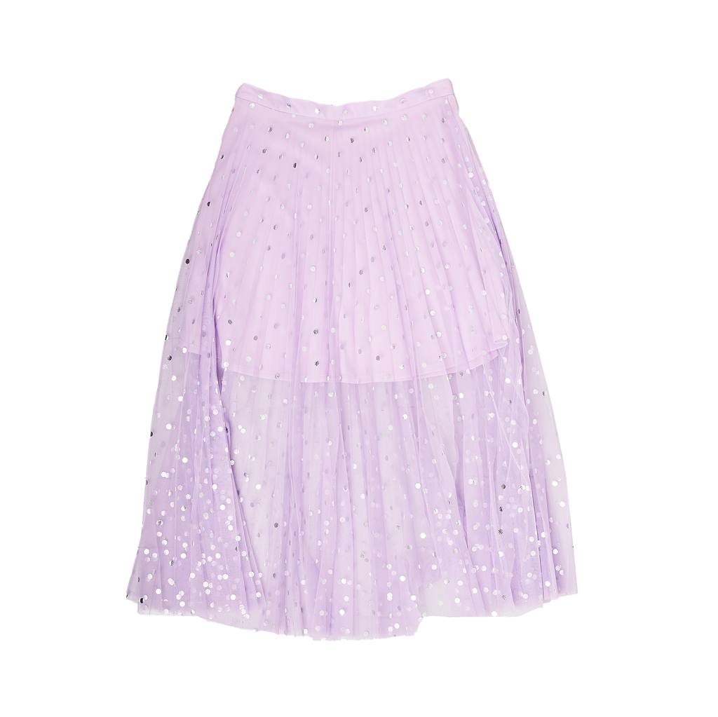 Topshop Silver Polka Dot Purple Tule Skirt - Size 6