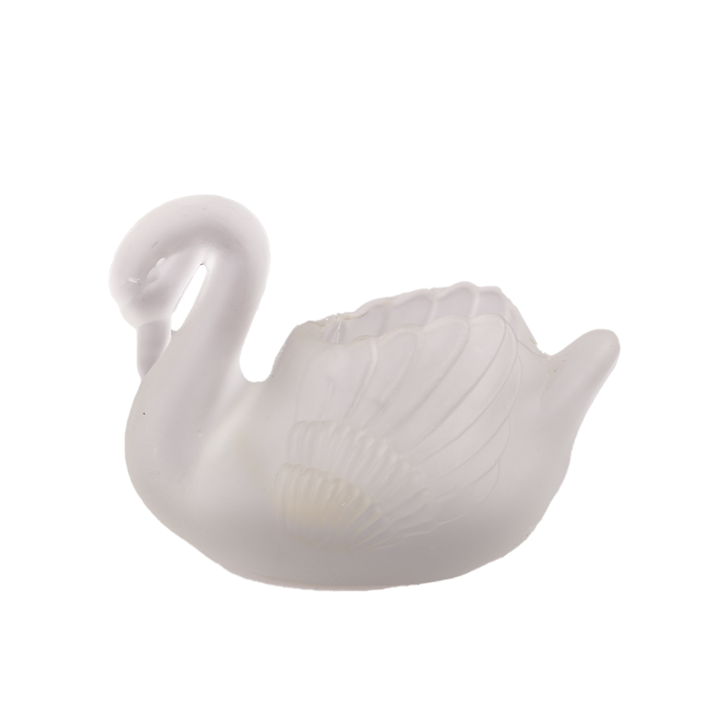 Vintage Frosted Glass Swan