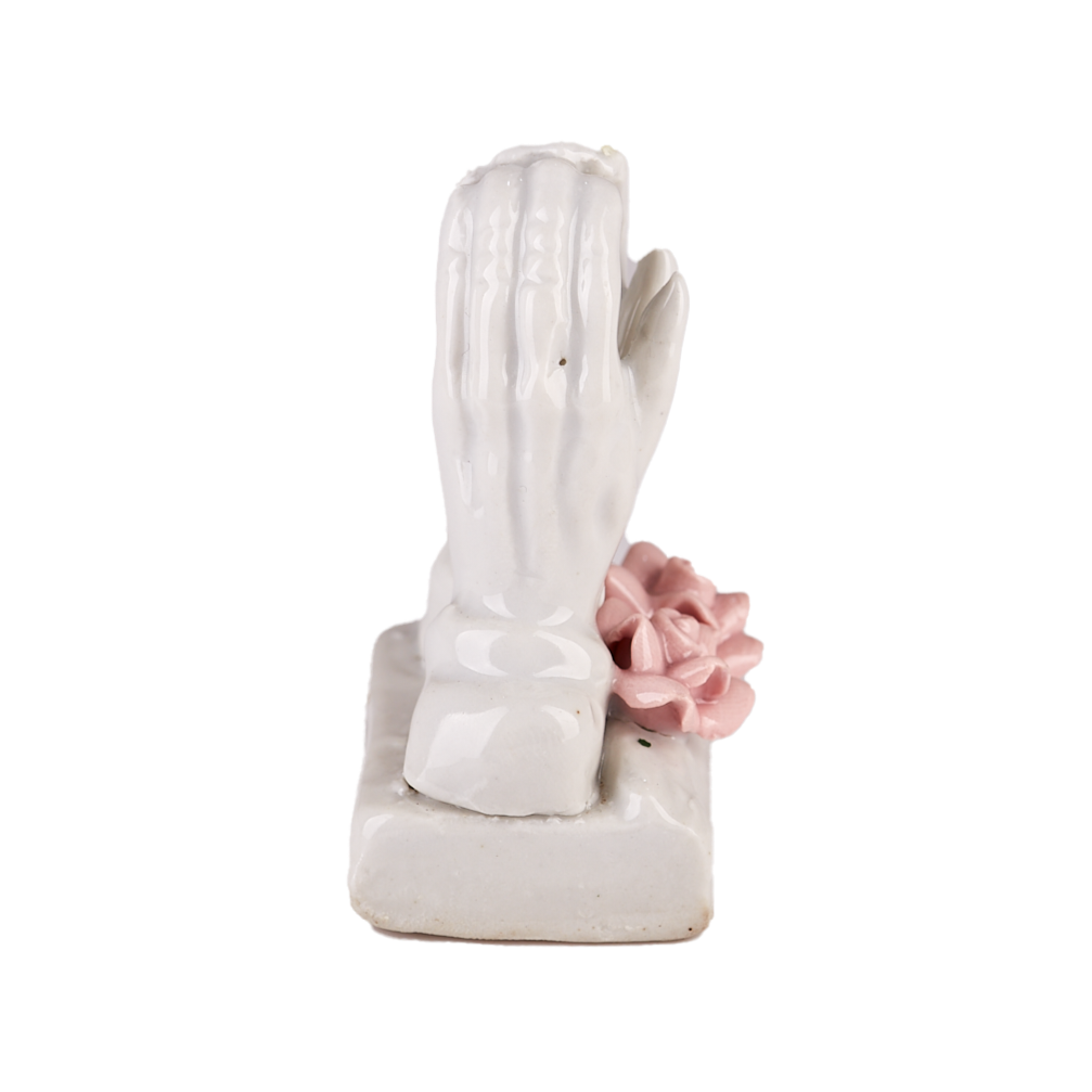 Ceramic Hands and Roses Ornament