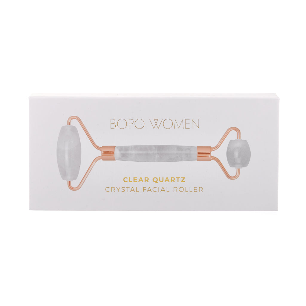Bopo Women // Clear Quartz Crystal Facial Roller Boxed | Beauty