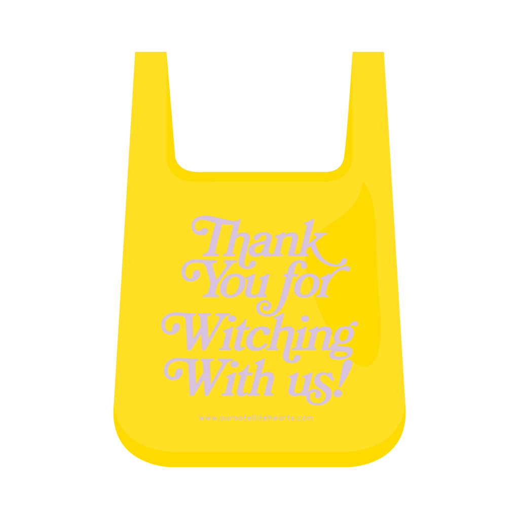 Thank You For Witching With Us Shopping Bag - Yellow | Bags