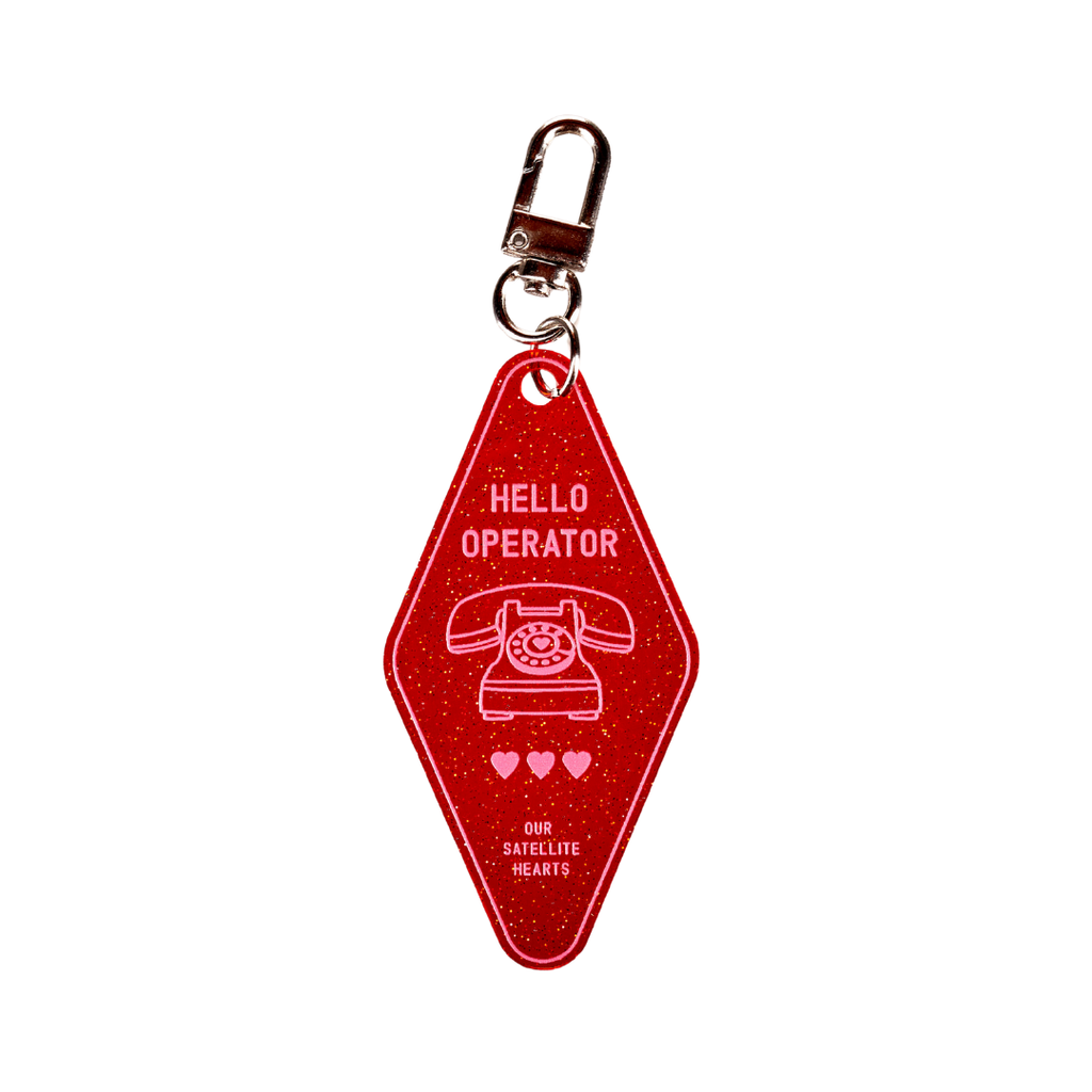 Our Satellite Hearts // Hello Operator Keyring | Key Rings