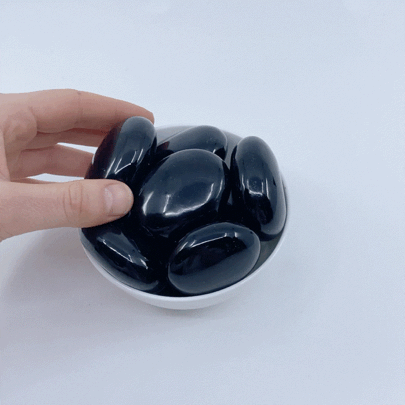 Black Obsidian Palm Stones