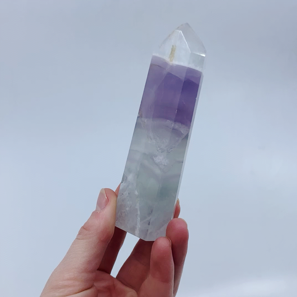 Lavender Fluorite Point #15