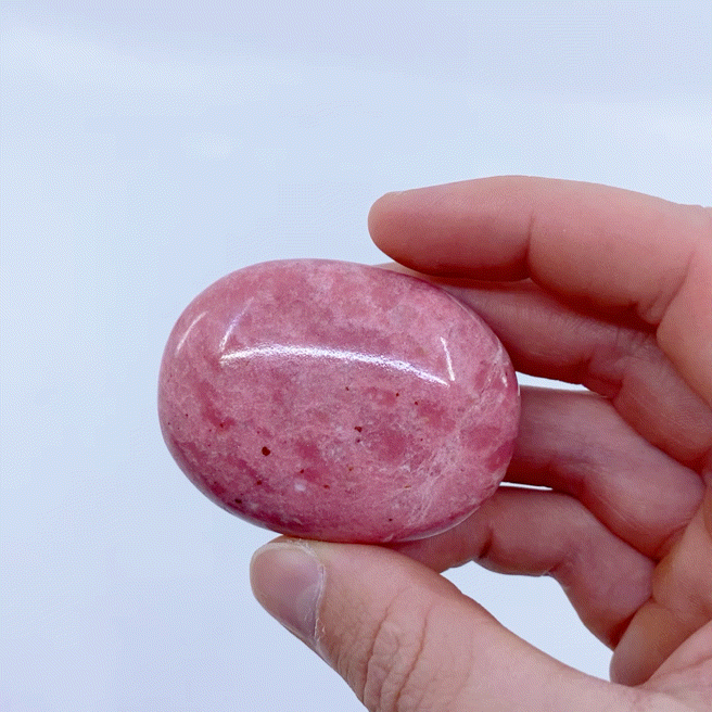 Thulite Palm Stone #1 | Crystals