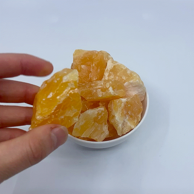 Orange Calcite Rough - Medium