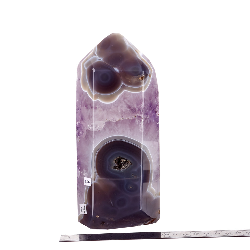Amethyst Agate Polished Point #1 | Crystals