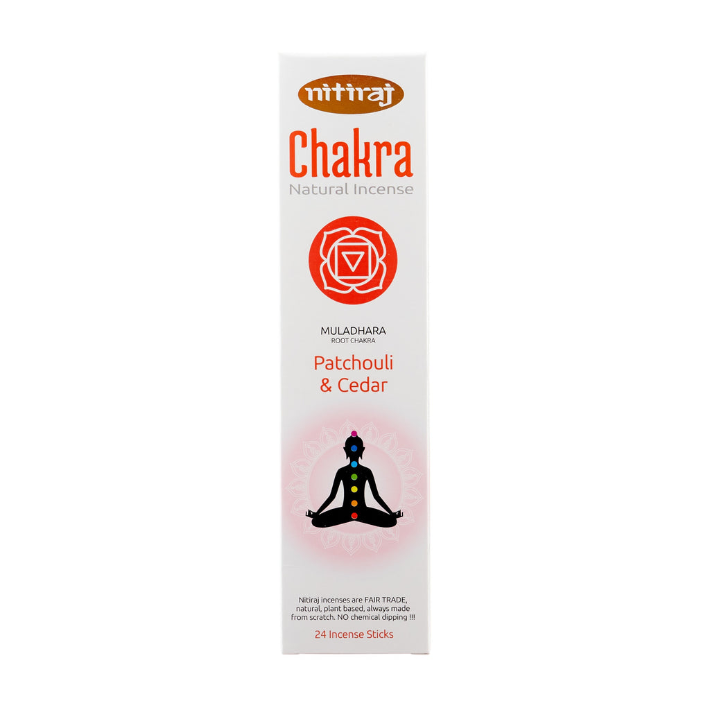 Nitiraj // Chakra Natural Incense - Muladhara (Root Chakra) Patchouli and Cedar