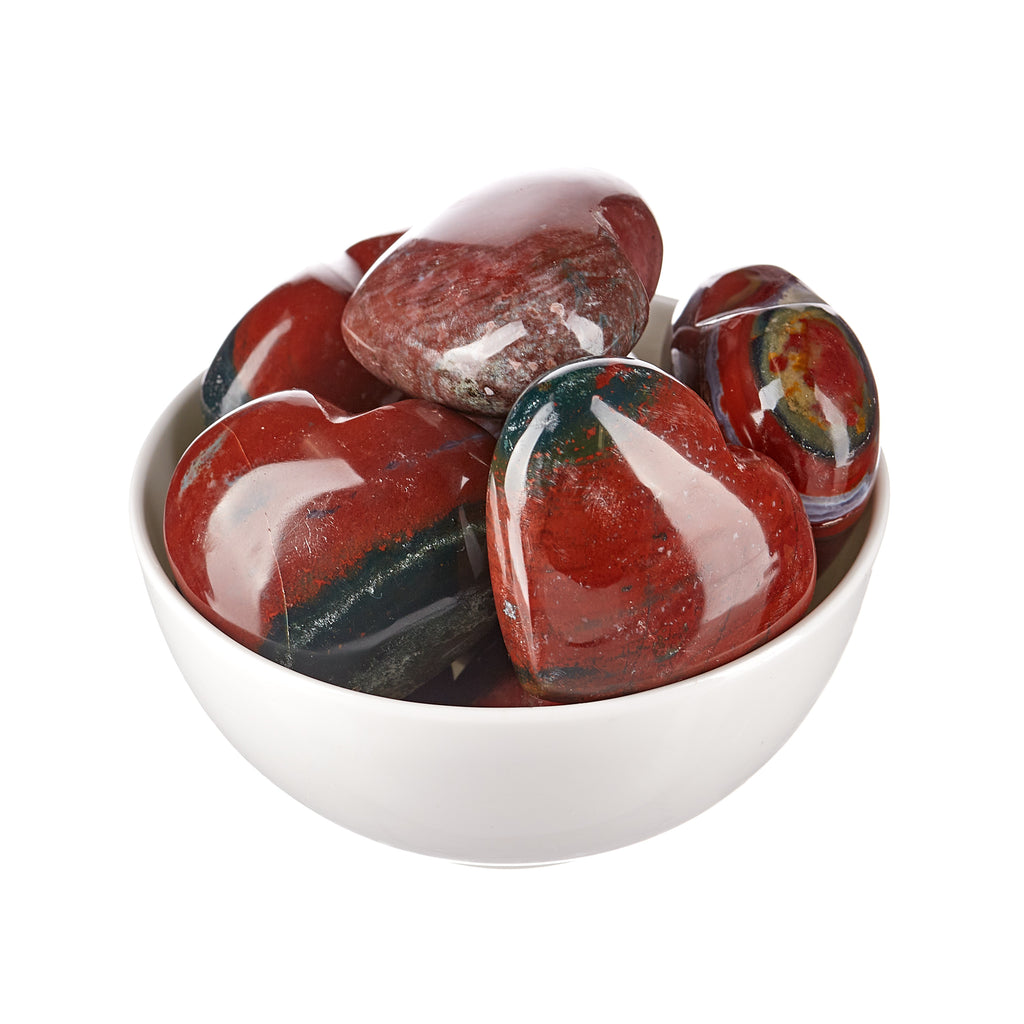Red and Green Fancy Agate Heart