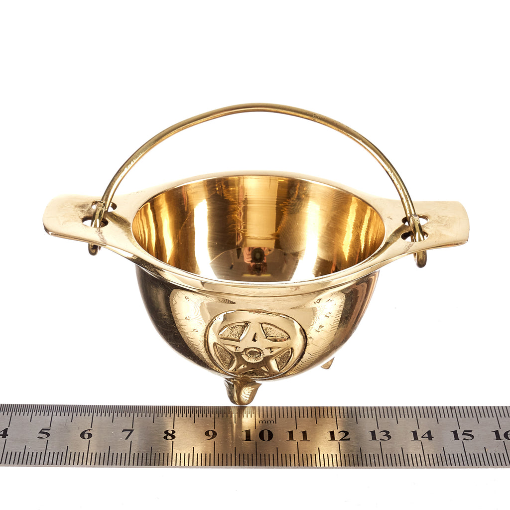 Small Brass Cauldron - Pentagram | Cauldrons