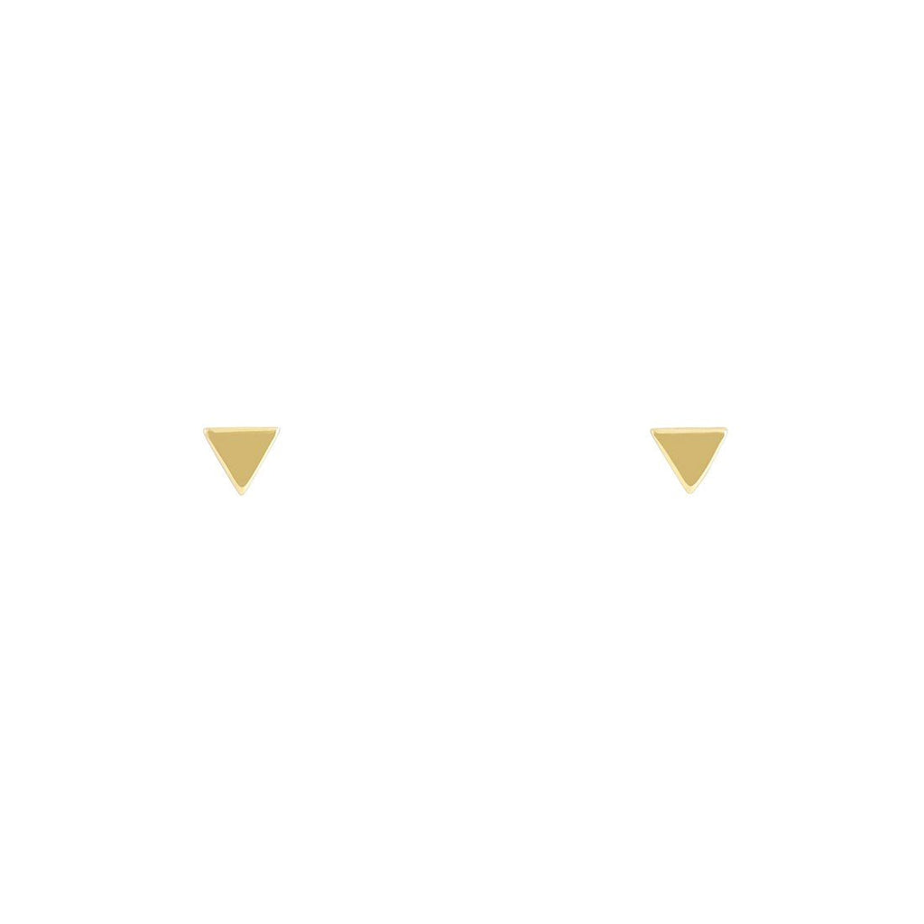 Midsummer Star // Super Fine Triangle Studs - Gold | Jewellery