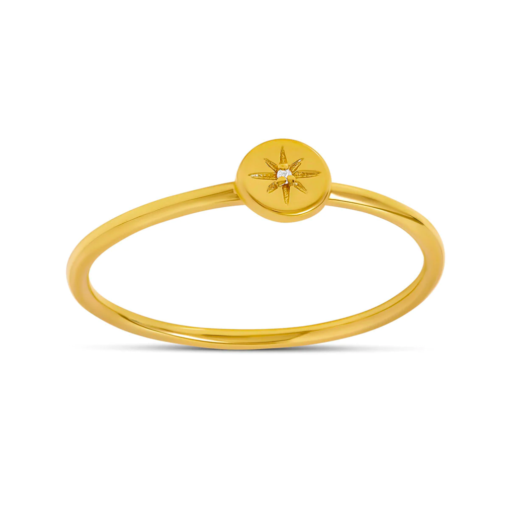 Midsummer Star // Dainty Enchanted Light Ring - Gold