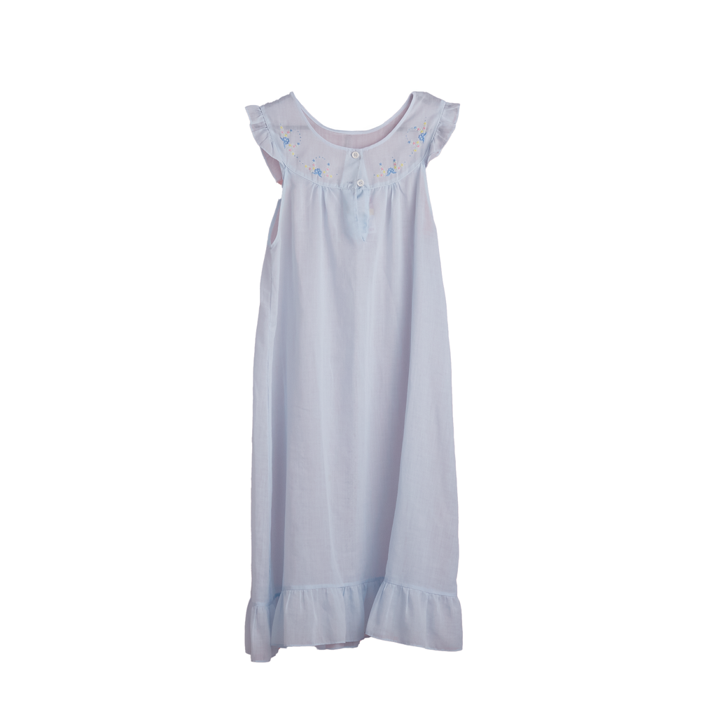 Blue Fairy Dress with Floral Embroidered Chest Detail - Size S