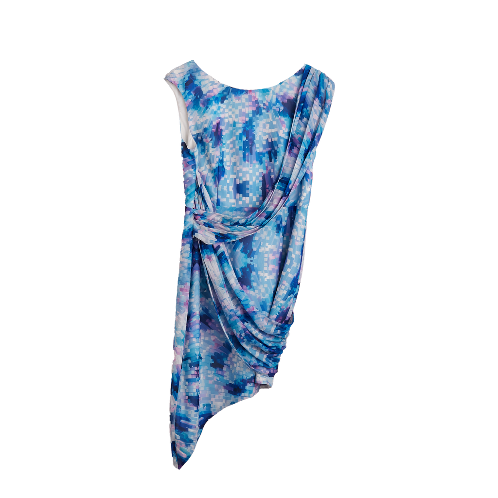 Seduce Pixelate Drape Dress - Size 12