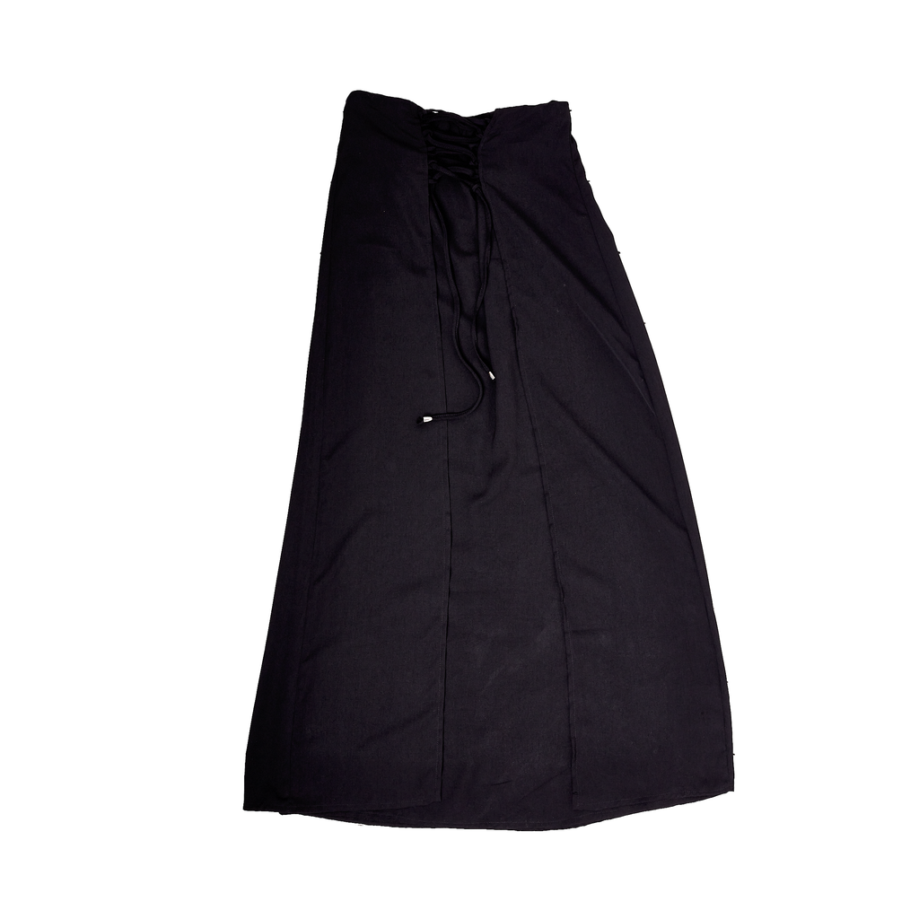 Black Skirt with Tie-up Detail - Size 10