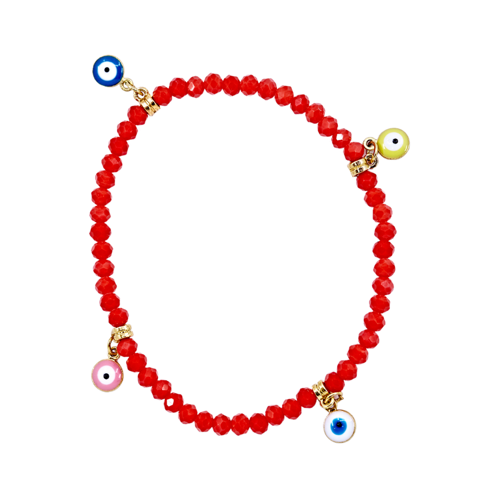 Red Evil Eye Charm Bracelet