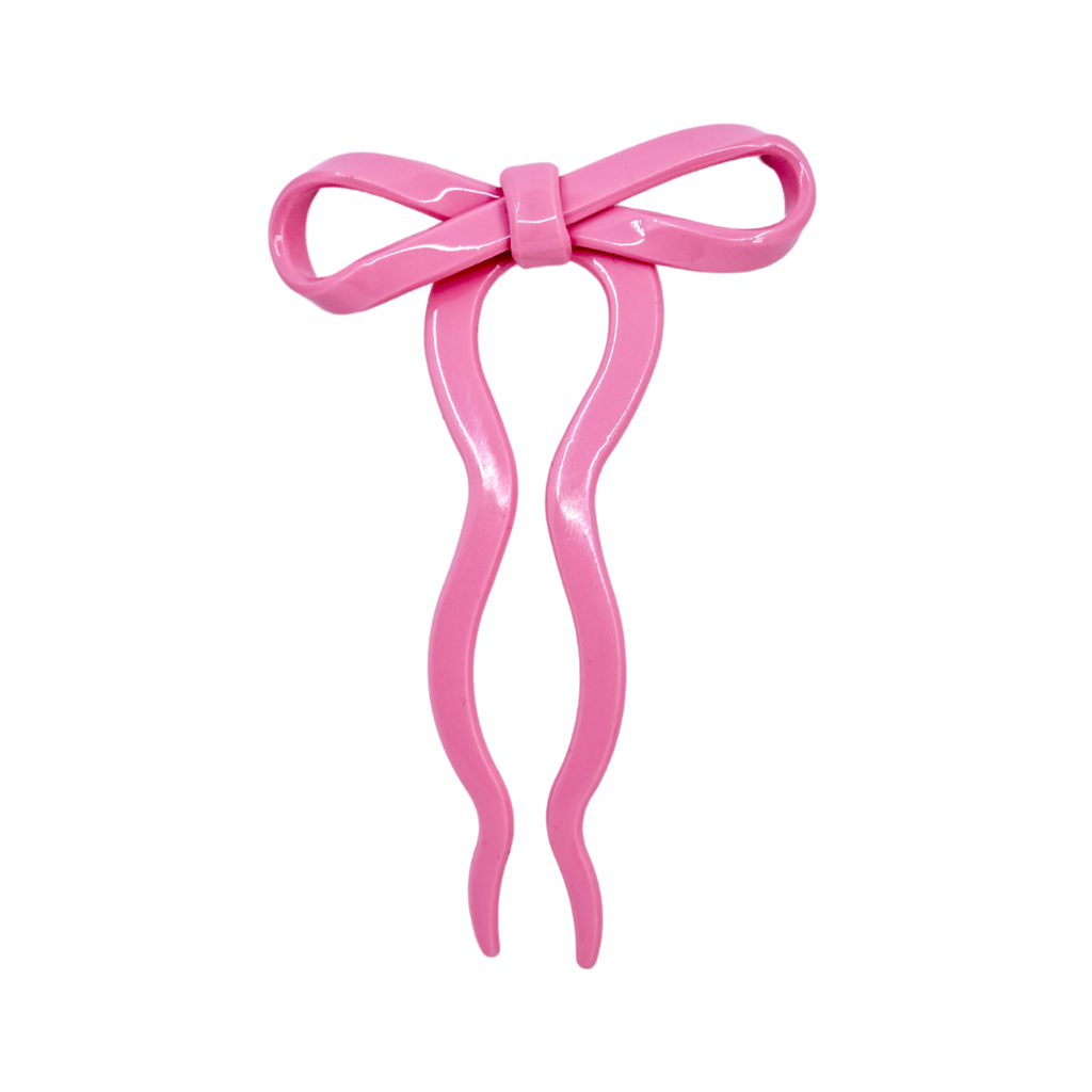 Pink Bow Hair Pin