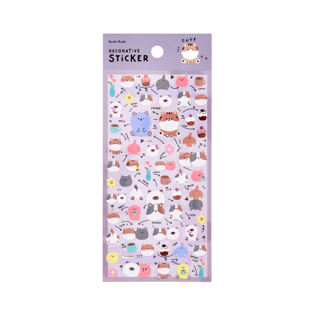 Moshi Moshi // Cats Sticker Sheet