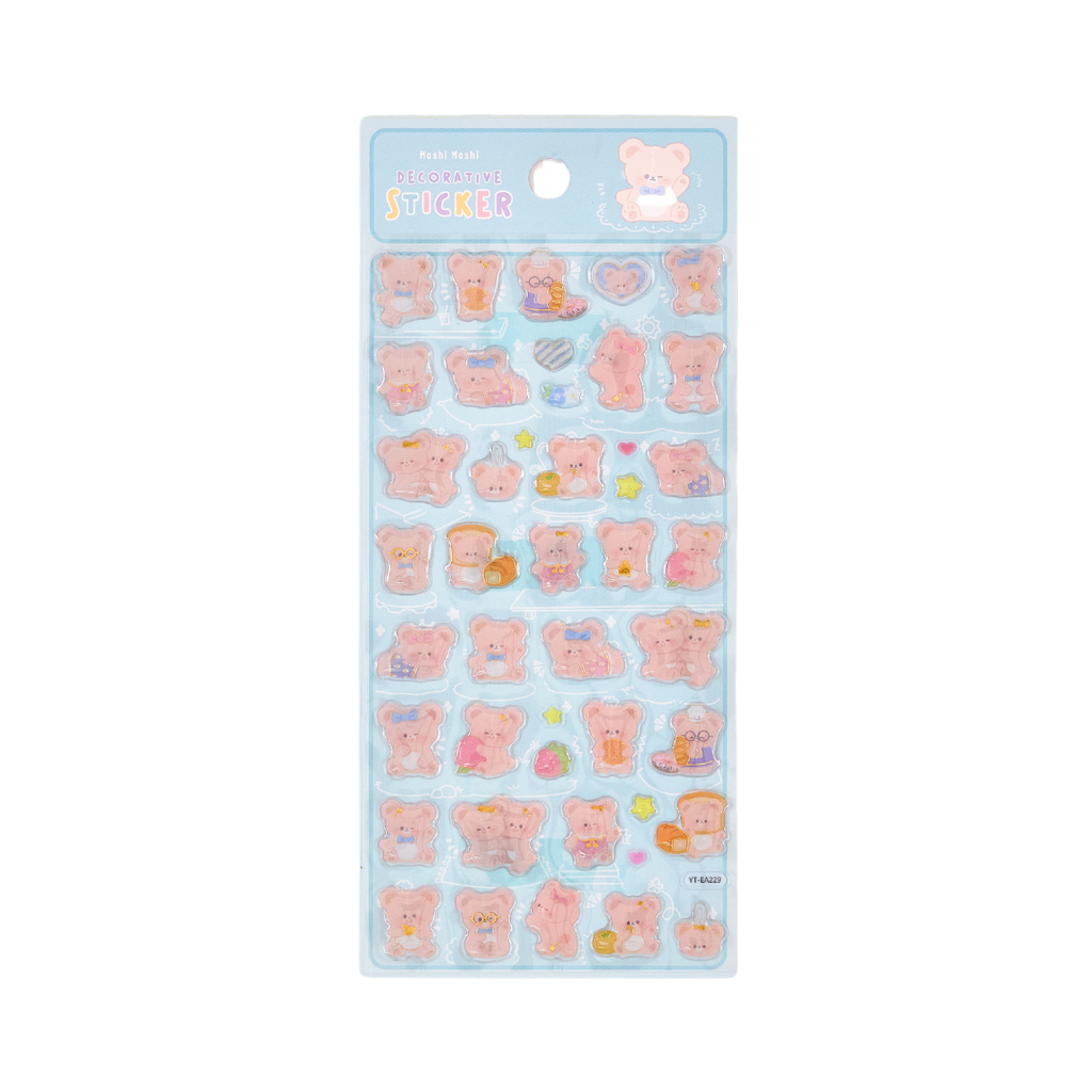 Moshi Moshi // Bears Jelly Sticker Sheet