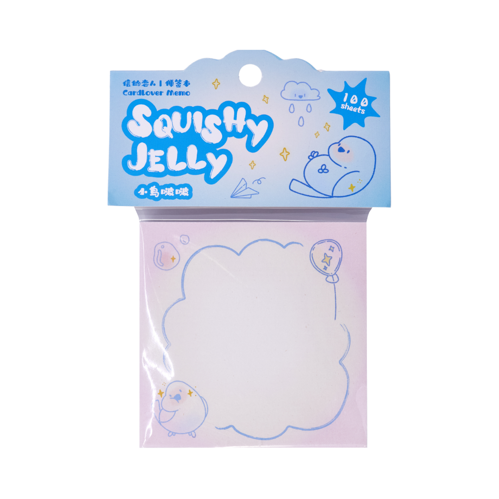 Squishy Jelly Note Pad - Blue | Our Satellite Hearts