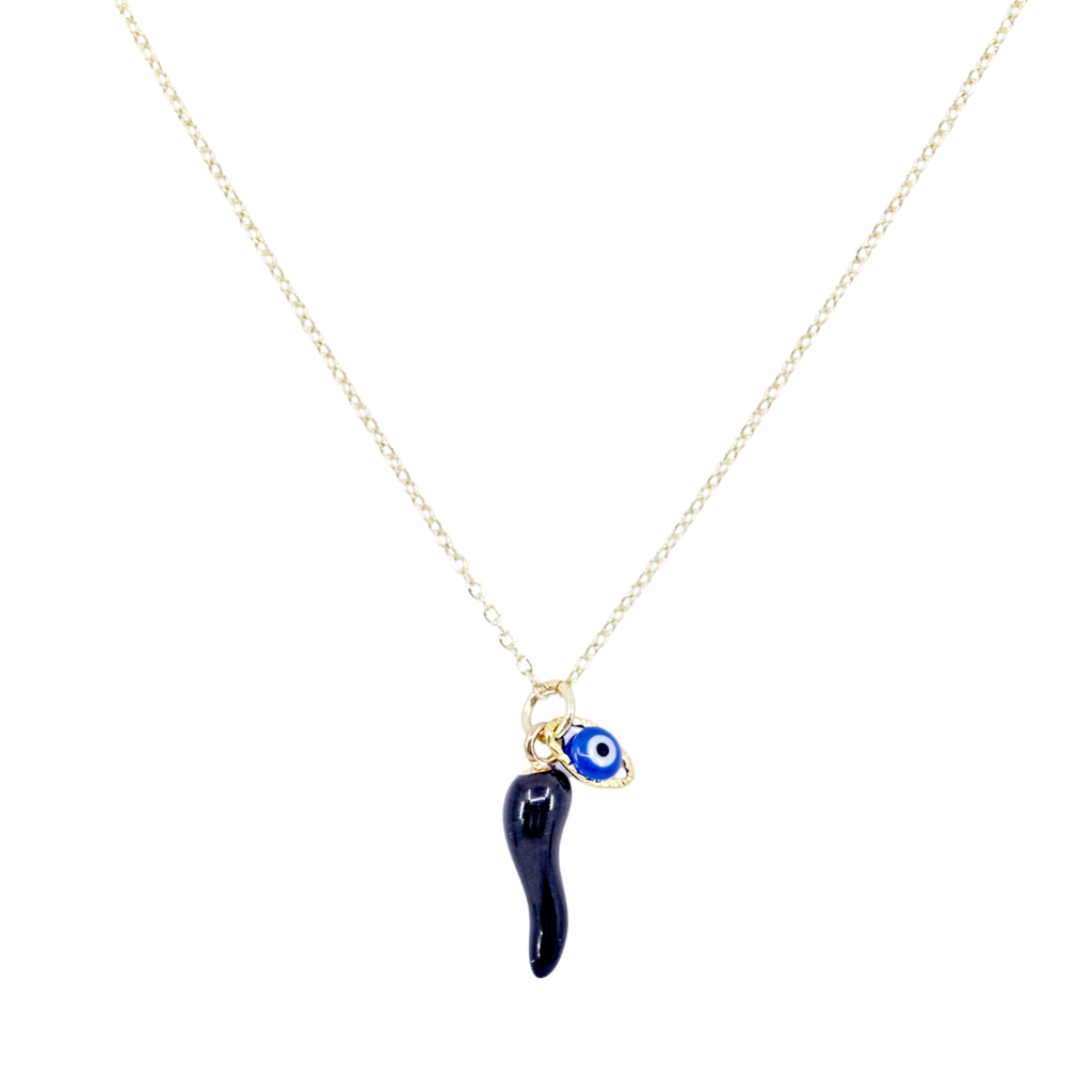 Cornicello Necklace - Dark Blue