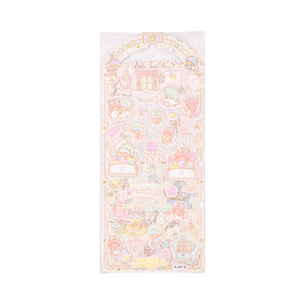 Sanrio // Little Twin Star Bedtime Puff Sticker Sheet