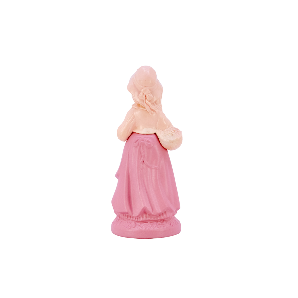 Avon Perfume Bottle Figurine – Pink Hooded Girl