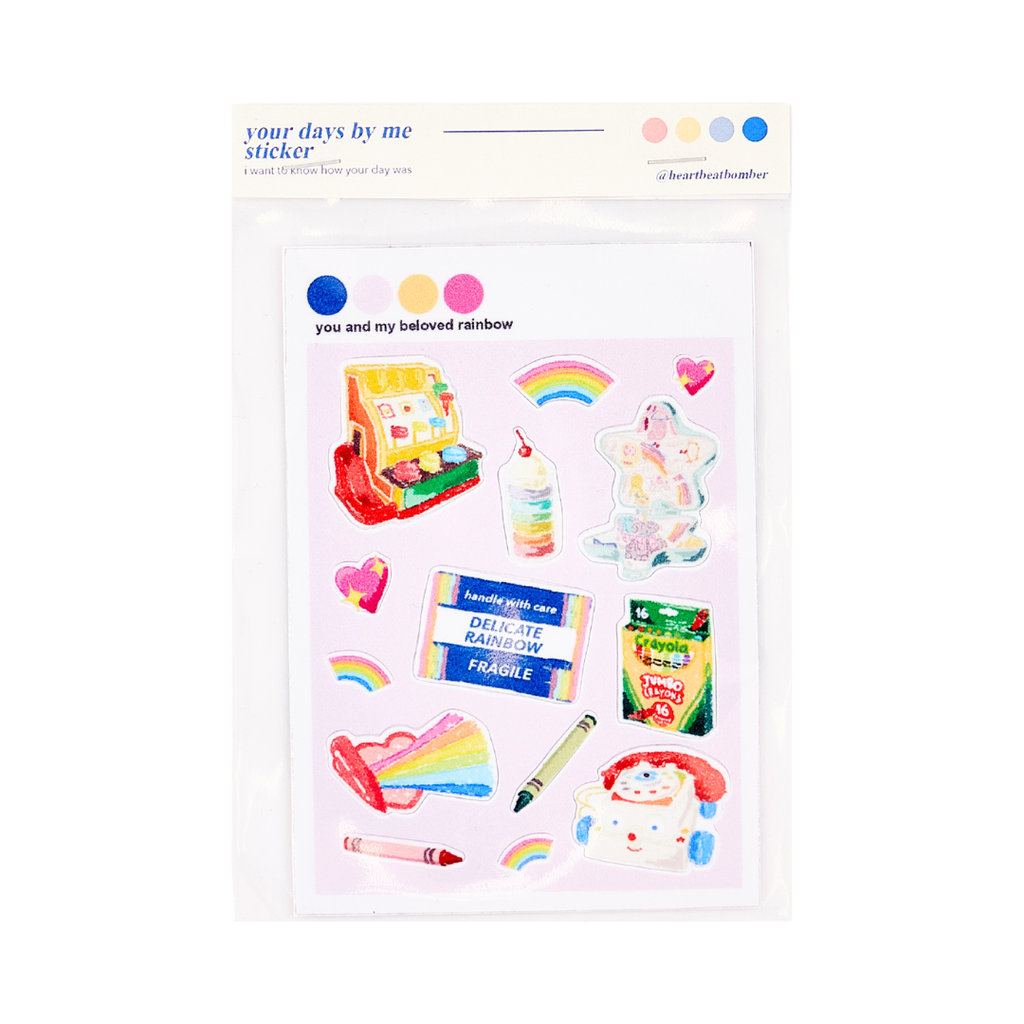 You and My Beloved Rainbow Sticker Sheet