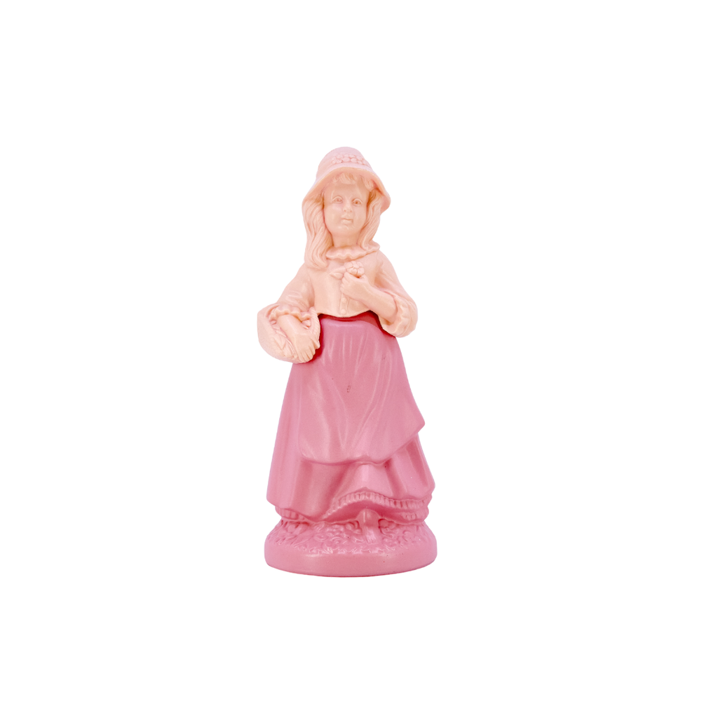 Avon Perfume Bottle Figurine – Pink Hooded Girl