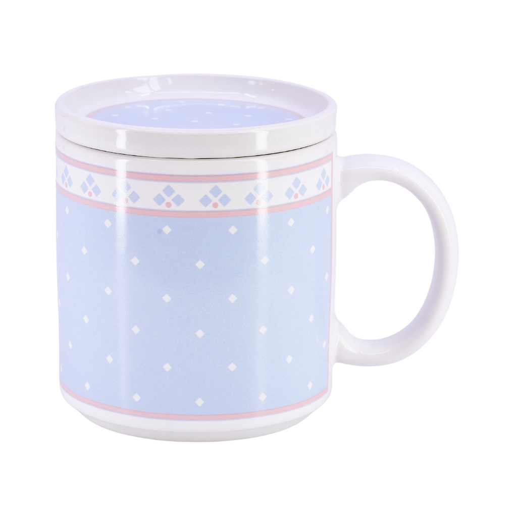 Michel & Company Pastel Blue Mug with Lid