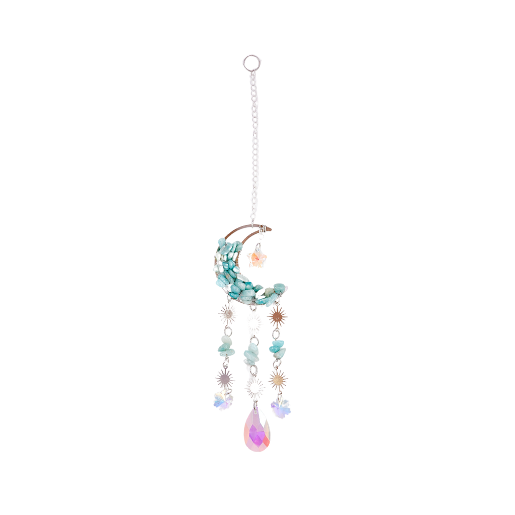 Amazonite Moon Suncatcher