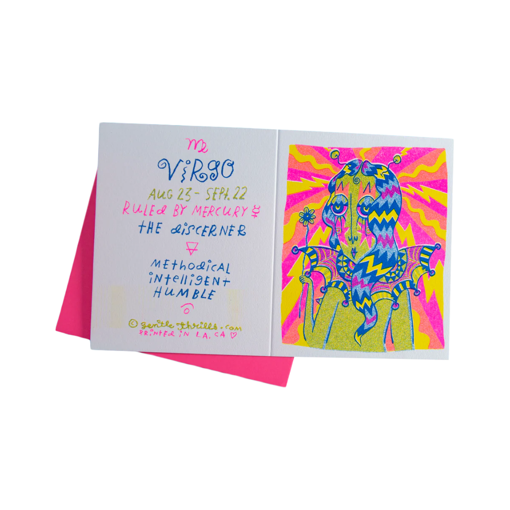 Virgo Risograph Greeting Card