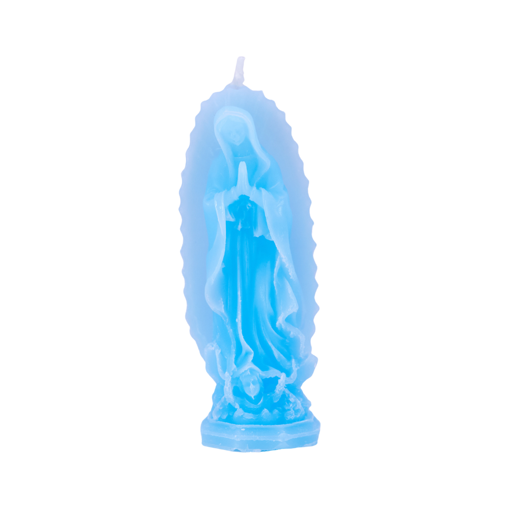 Virgin Mary Candle - Blue