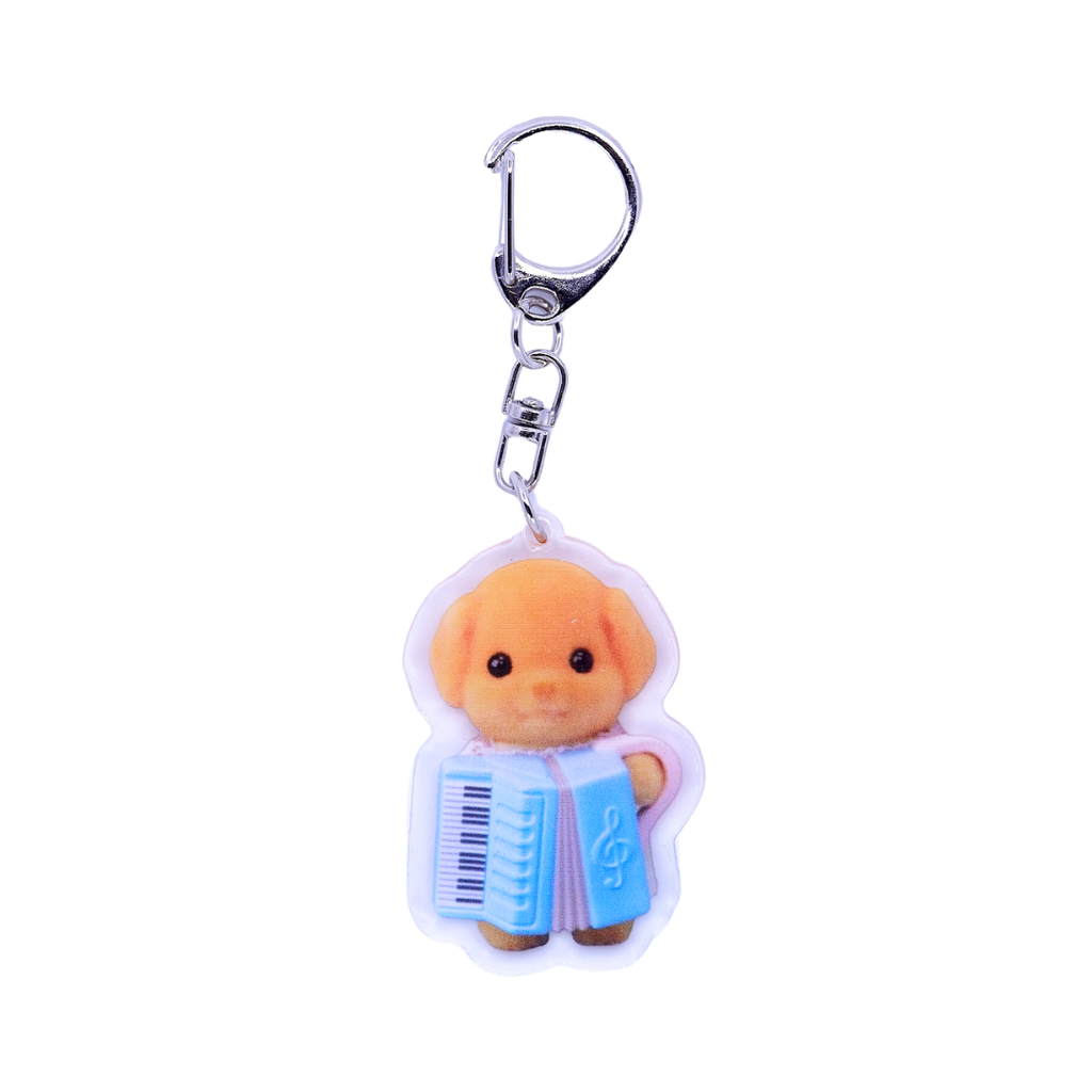 Sylvanian Families // Milo Cakebread with Accordion Keyring