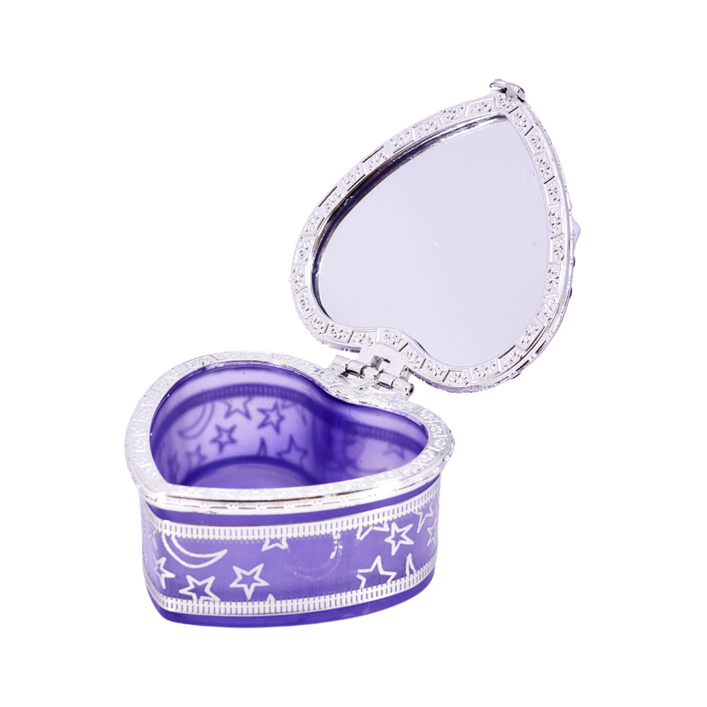 Purple Heart Trinket Box with Mirror