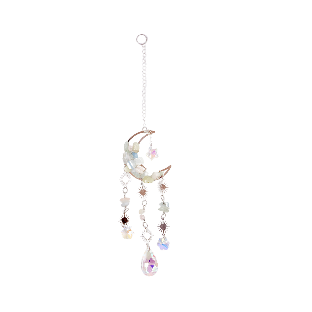 Morganite Moon Suncatcher