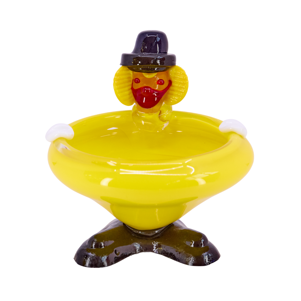 Murano Style Clown Ashtray
