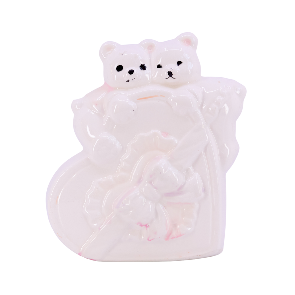 Ceramic Teddy Bear Couple Figurine