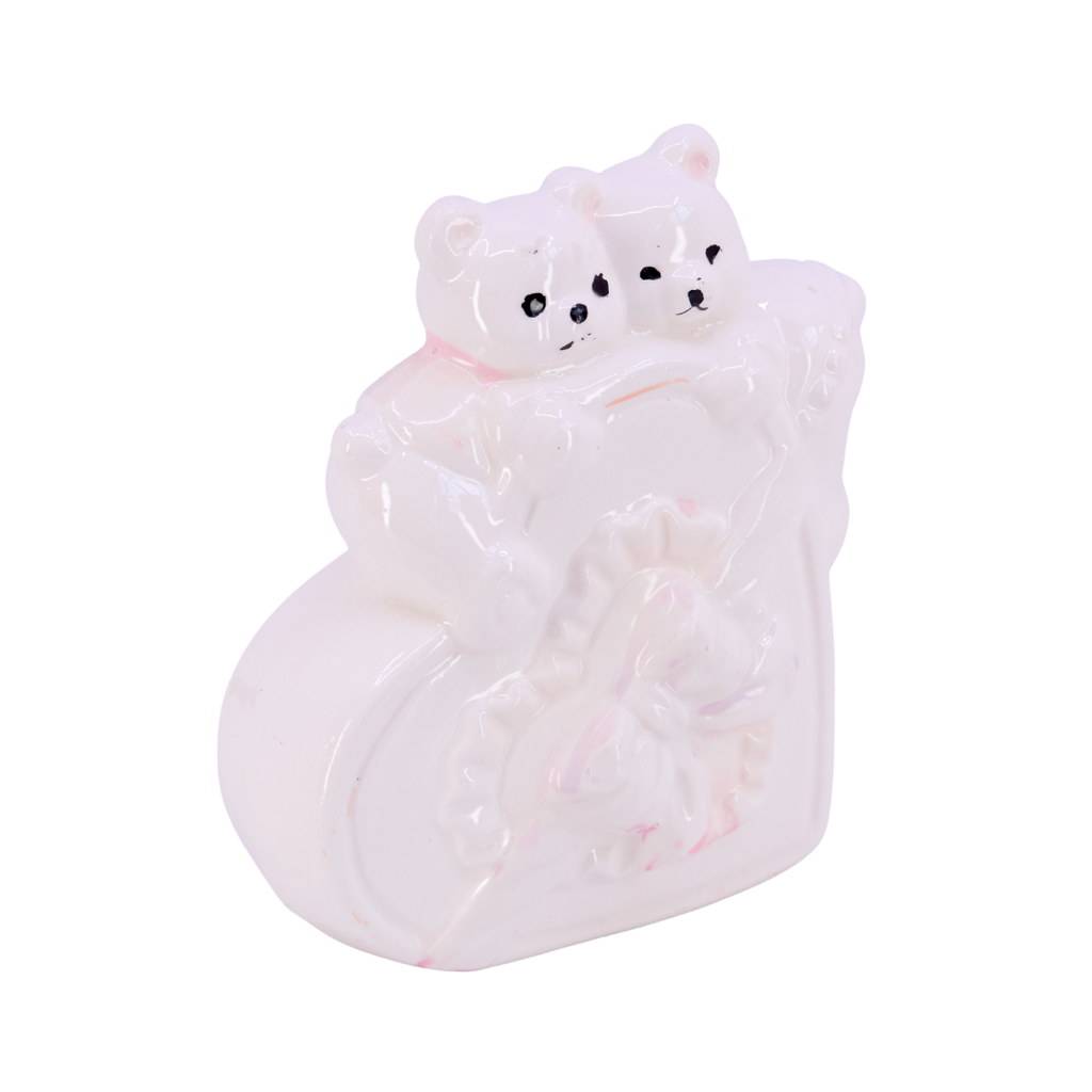 Ceramic Teddy Bear Couple Figurine
