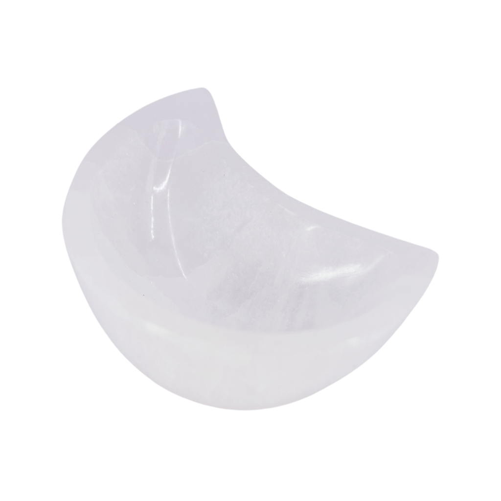 Selenite Moon Bowl 10cm