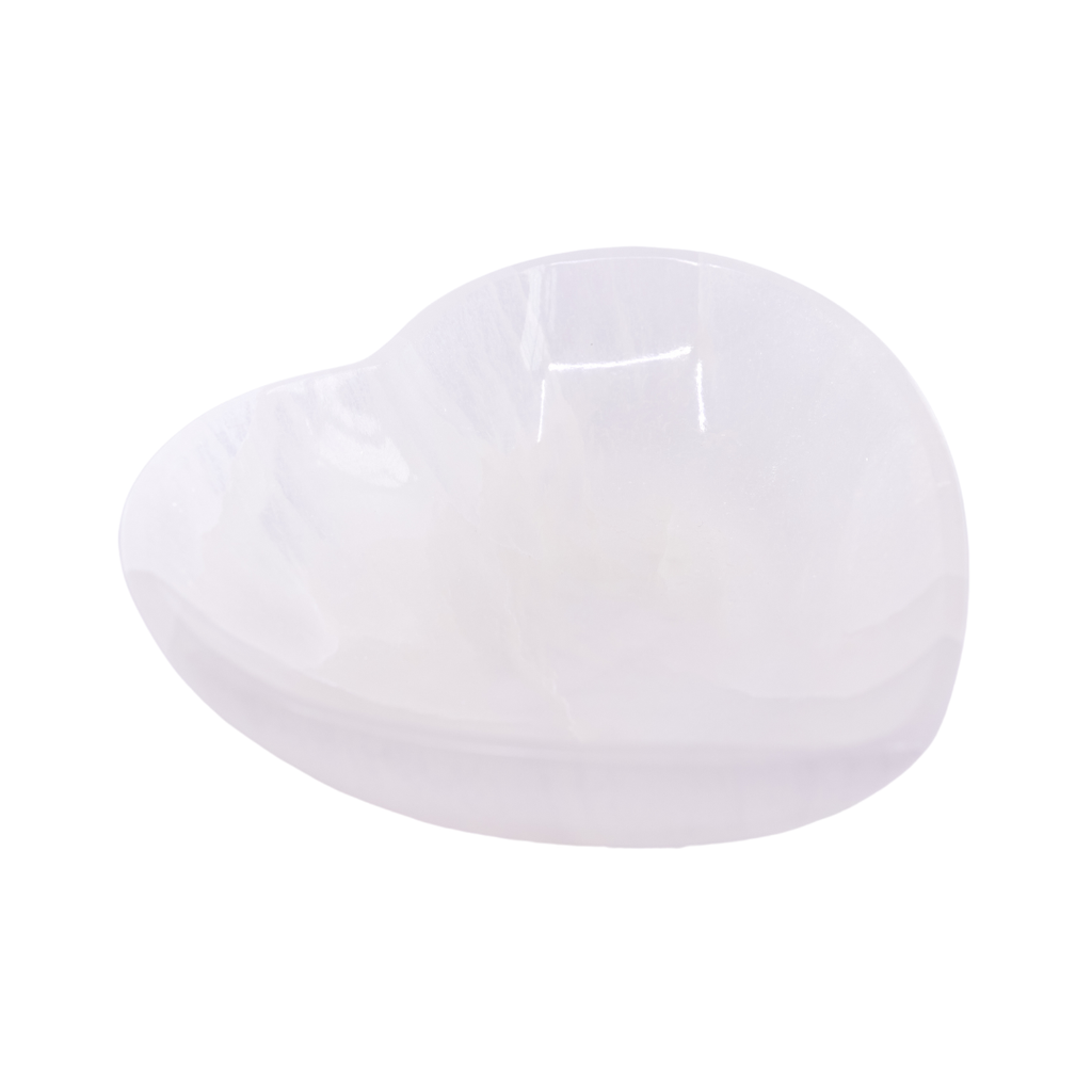 Selenite Heart Bowl 20cm