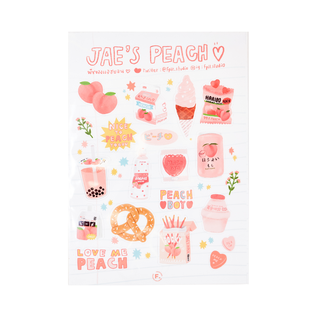 Jae's Peach Sticker Sheet