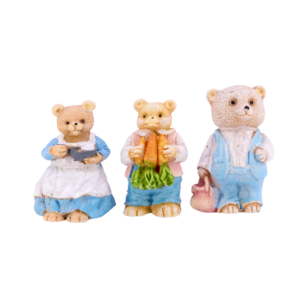 Farm Bear Figurines (Set of 3)