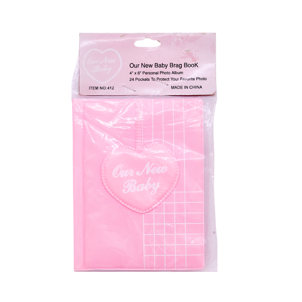 Vintage Our New Baby Brag Book - Pink