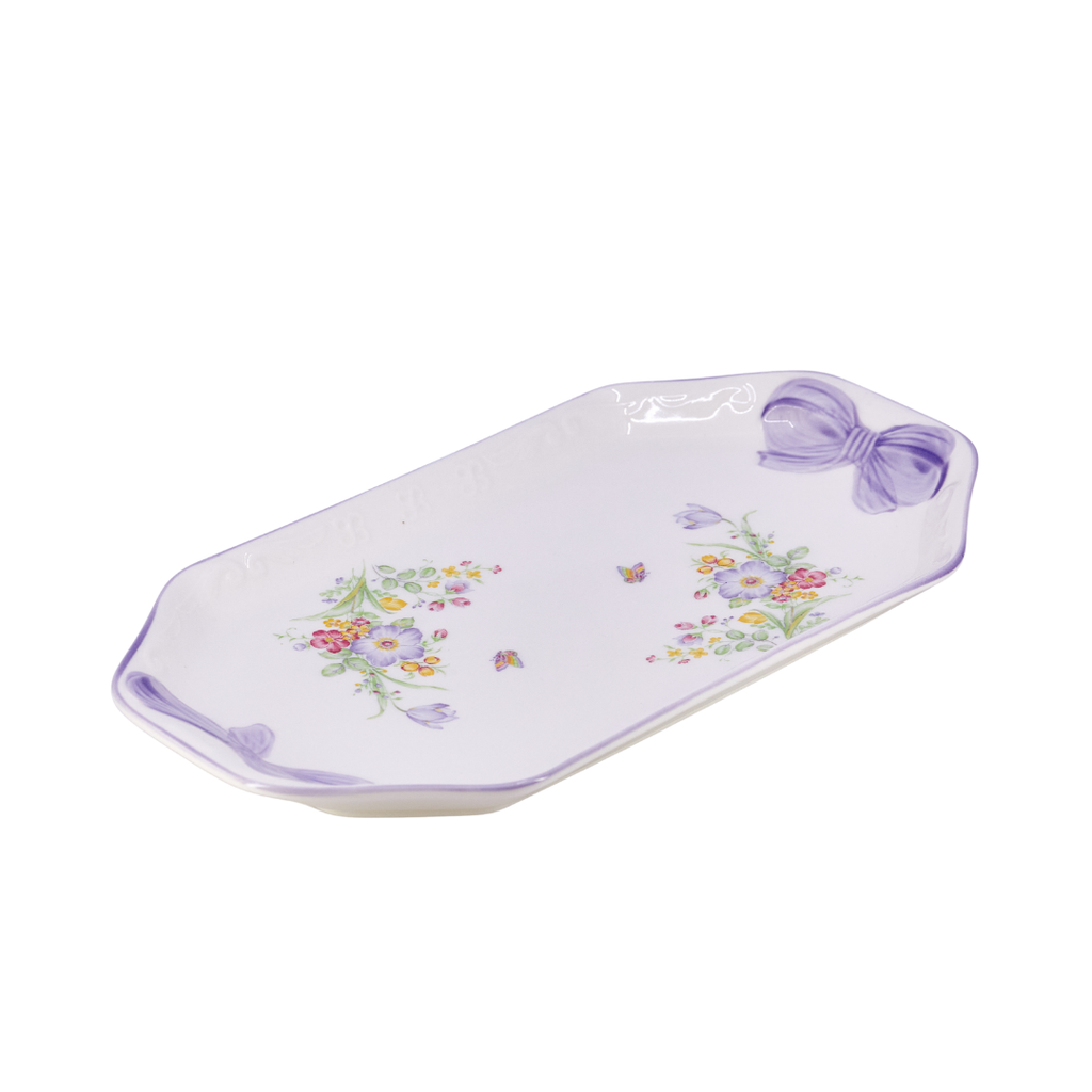 MSK Japan Floral & Bow Serving Platter