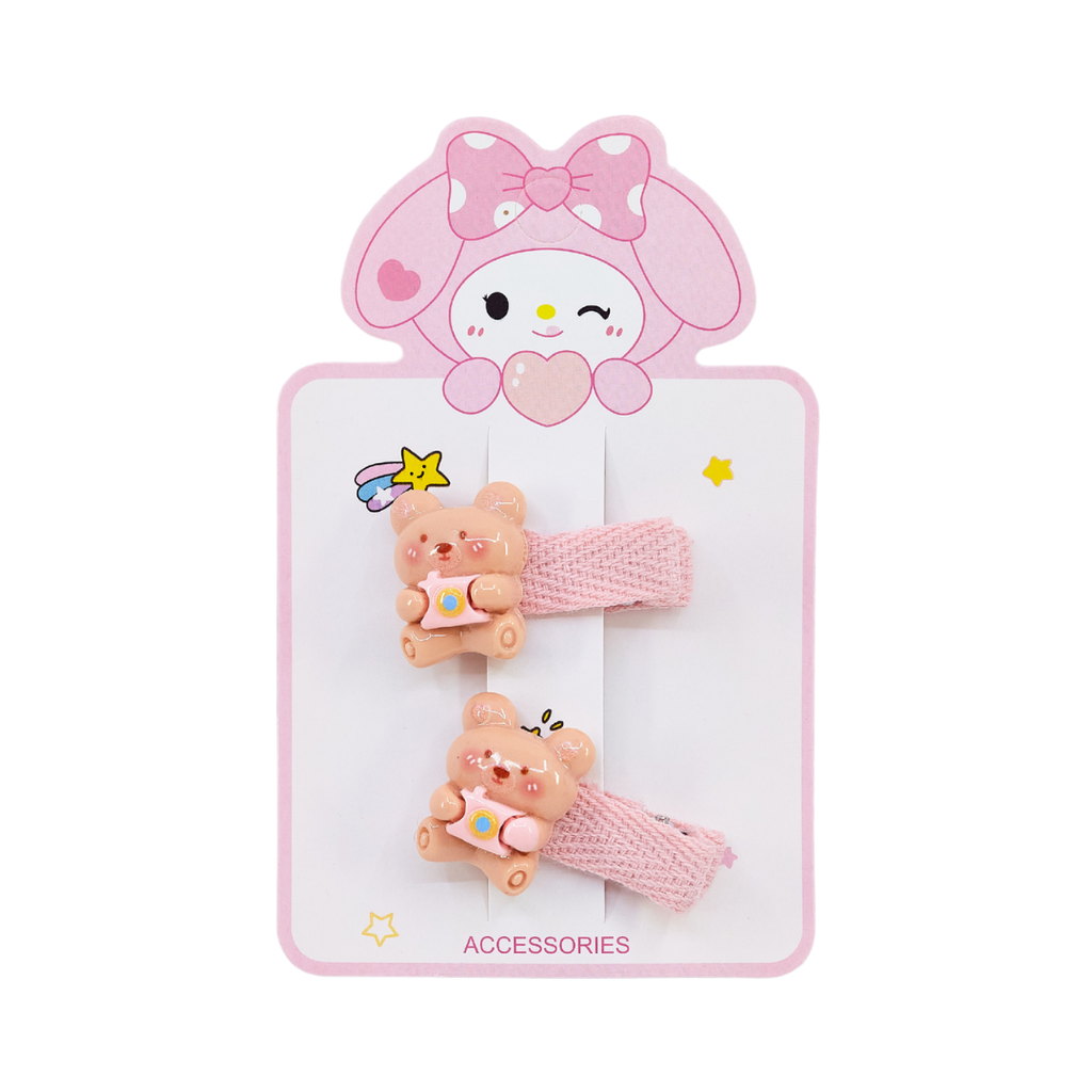 Picture Bear Hair Clip 2 pcs