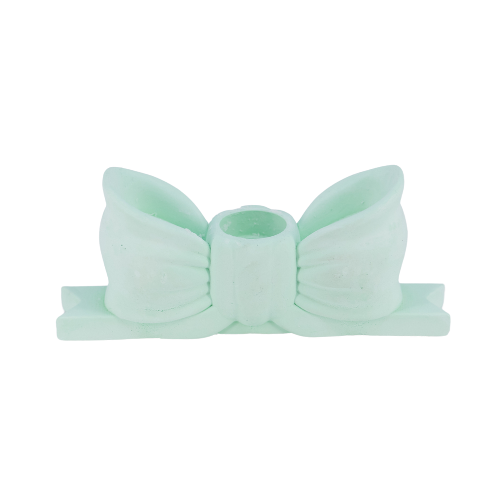 Green Bow Candle Holder