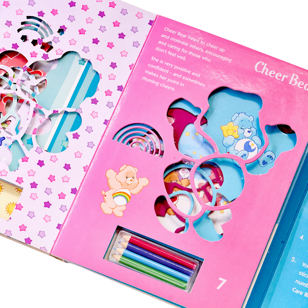 Vintage Care Bears Stencil Activity Book