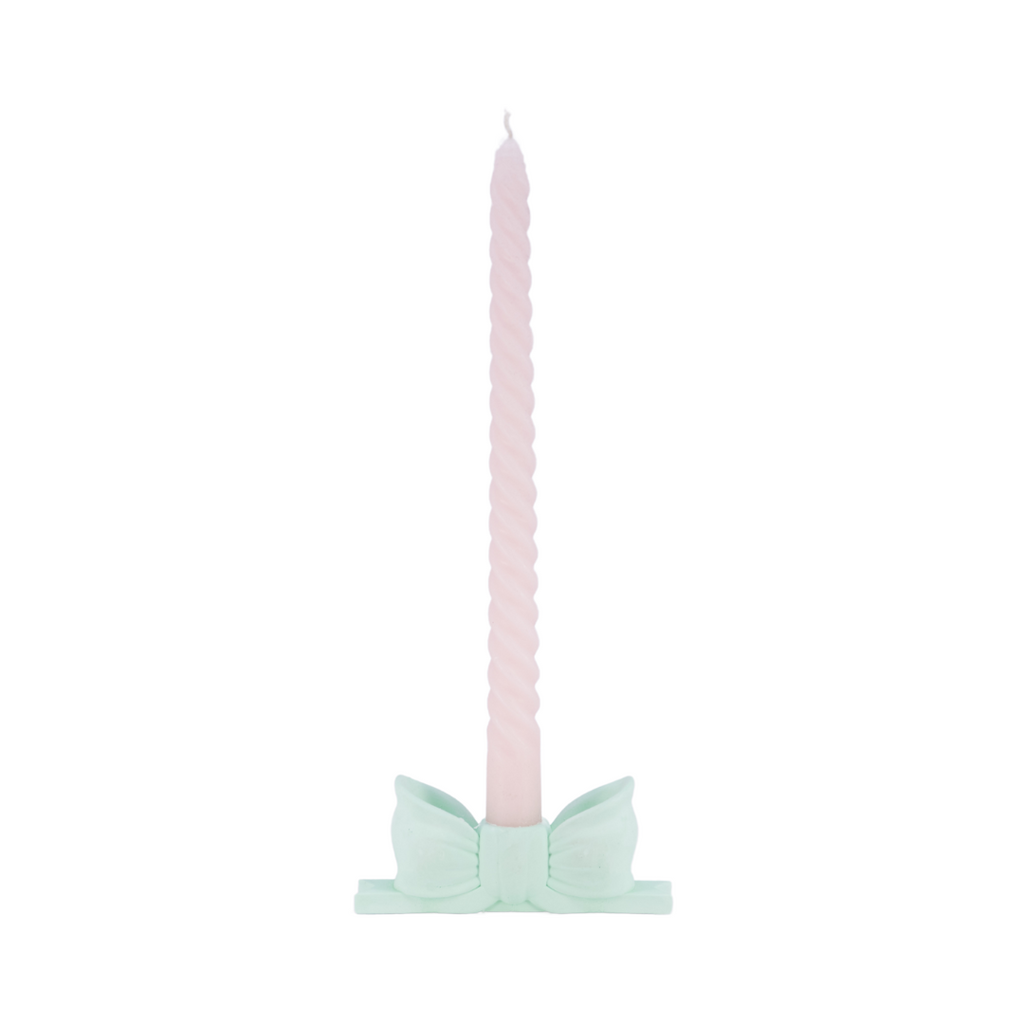 Green Bow Candle Holder